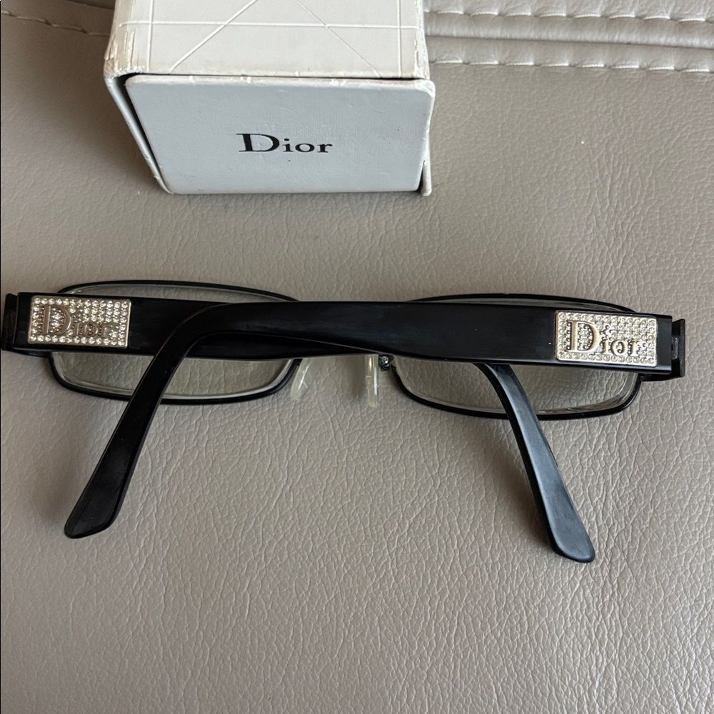 Christian Dior CD3735 Eyeglasses FRAMES Black 53-16-135 Silver D723